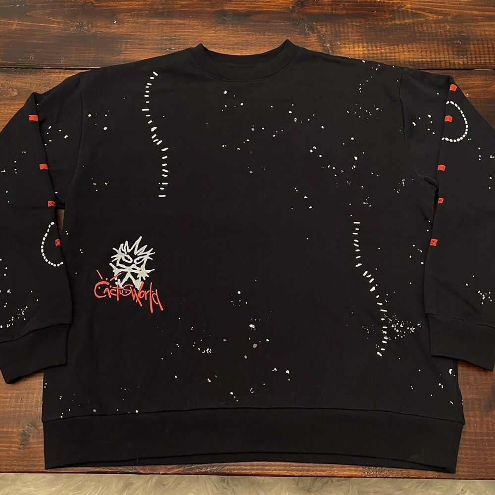 Travis Scott Cactus Jack Stitched Black Phantom Collection Crewneck